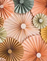 Orang Brown Hand Made Pinwheel Backdrop For Wedding Photography J-0027 Shopbackdrop